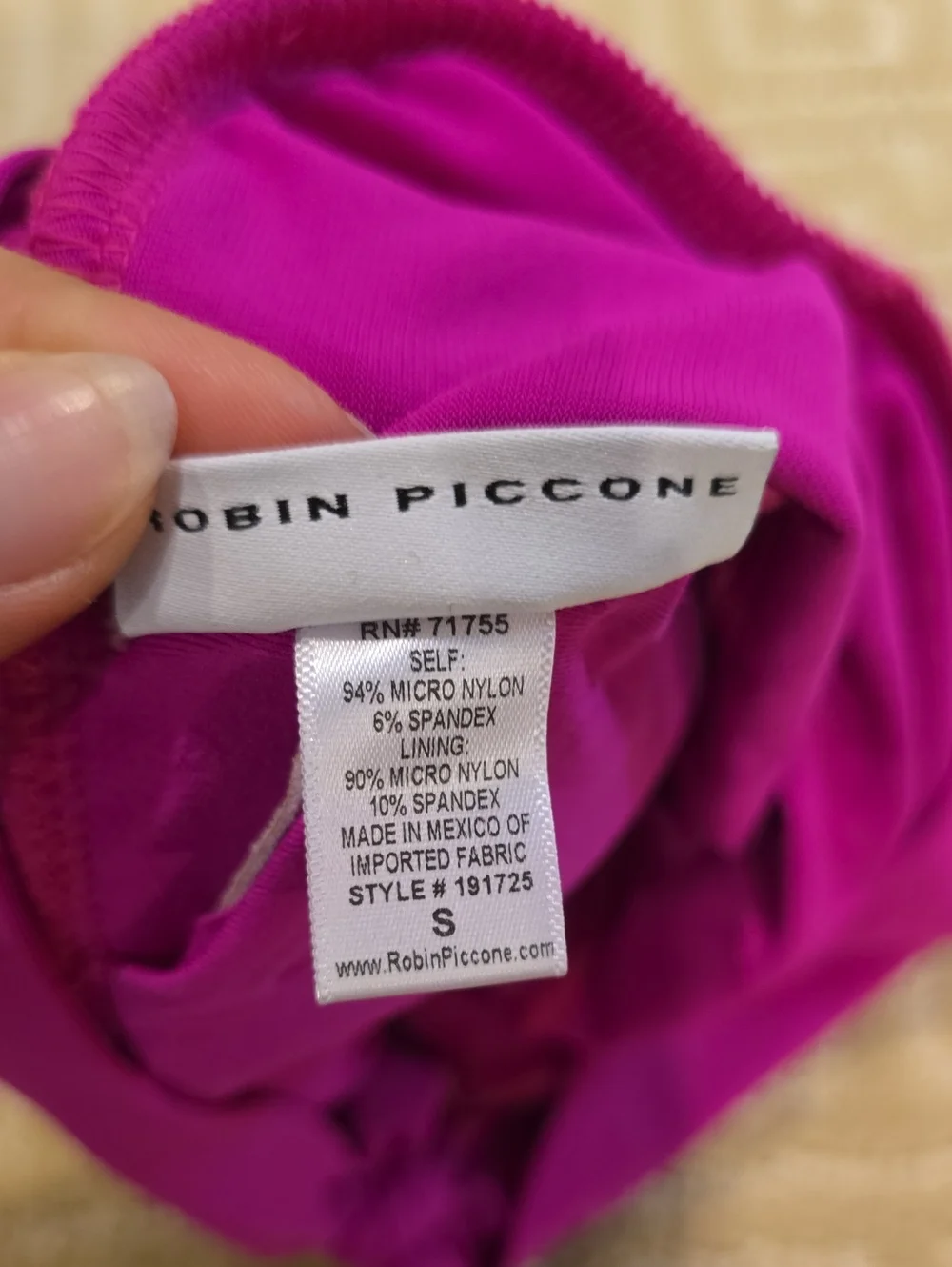 Robin Piccone Knot-Front SwimTop - Bright Fuchsia, Size S